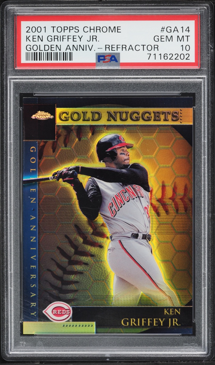 2001 Topps Chrome Golden Anniversary Refractor Ken Griffey Jr. #GA14 PSA 10 GEM MINT