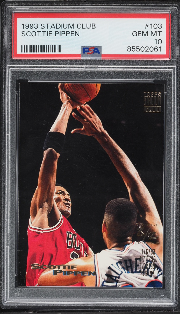 1993 Stadium Club Basketball Scottie Pippen #103 PSA 10 GEM MINT