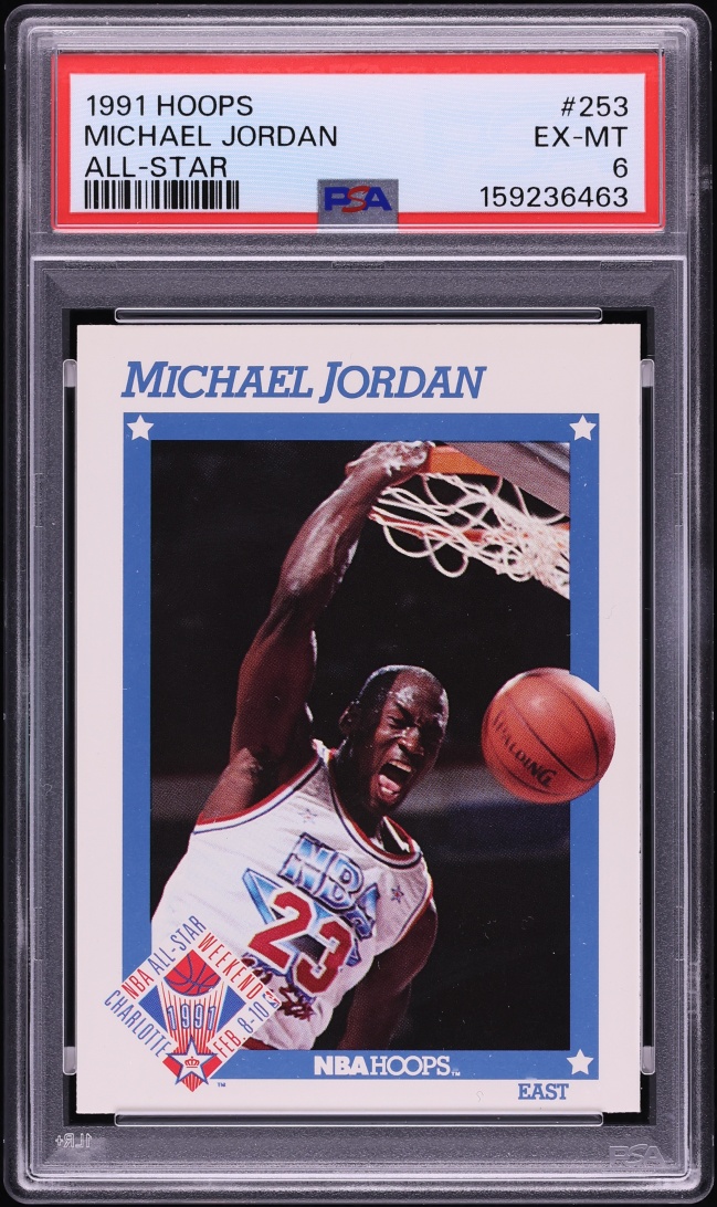 1991 Hoops All-Star Michael Jordan #253 PSA 6 EXMT