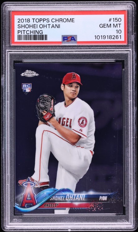 2018 Topps Chrome Pitching Shohei Ohtani ROOKIE #150 PSA 10 GEM MINT