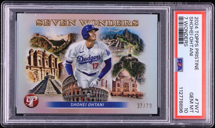 2024 Topps Pristine 7 Wonders Shohei Ohtani /70 #7W-7 PSA 10 GEM MINT
