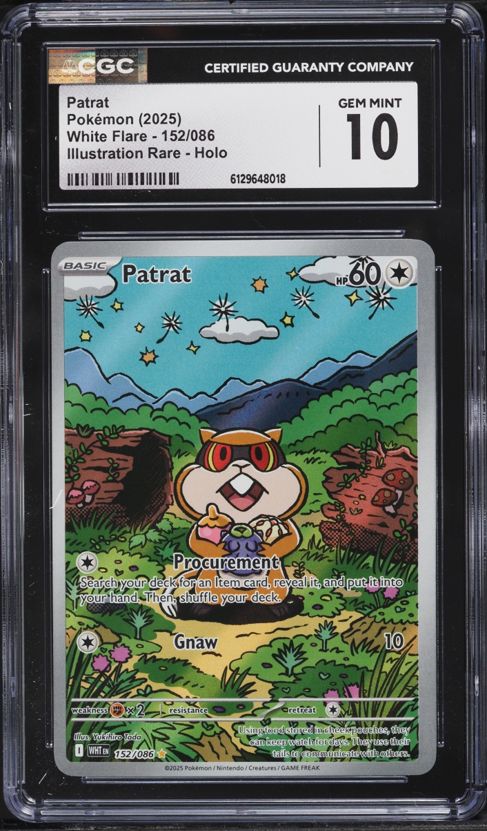 2025 Pokemon Scarlet & Violet White Flare IR Patrat #152 CGC 10 GEM MINT