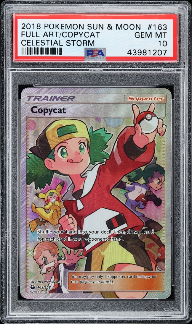 2018 Pokemon Sun & Moon Celestial Storm Full Art Copycat #163 PSA 10 GEM MINT
