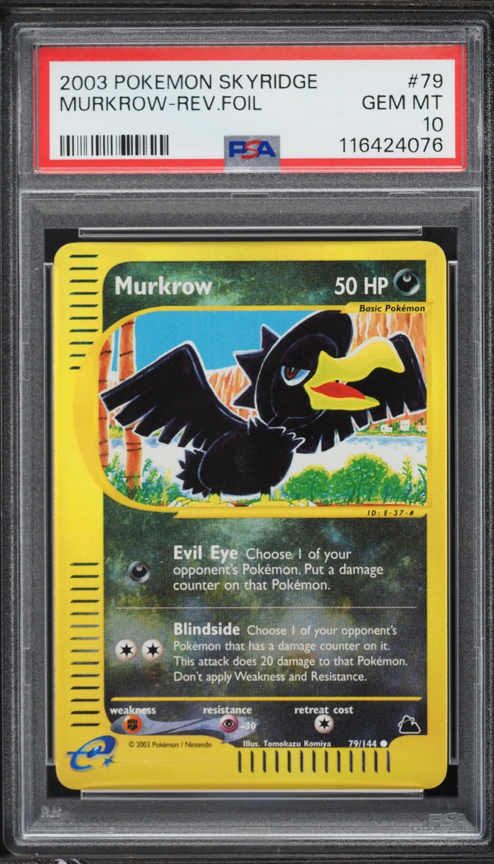 2003 Pokemon Skyridge Reverse Holo Murkrow #79 PSA 10 GEM MINT