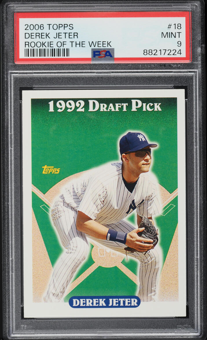 2006 Topps Rookie Of The Week Derek Jeter #18 PSA 9 MINT