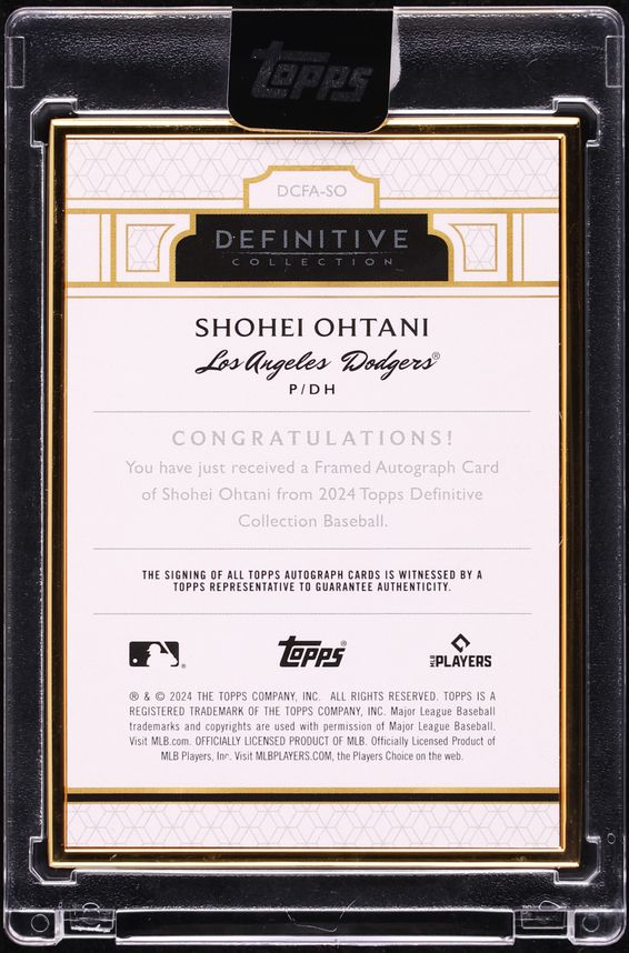 2024 Topps Definitive Collection Framed Red Shohei Ohtani KANJI AUTO 1/1 #DCFA-SO