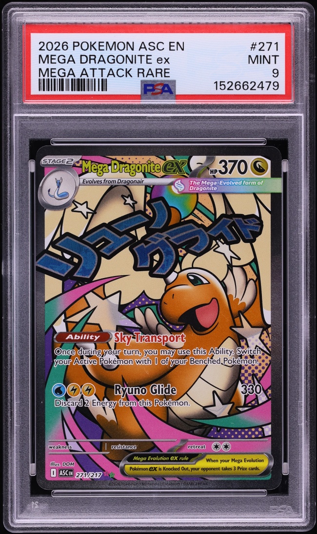 2026 Pokemon Mega Evolution Ascended Heroes MA Mega Dragonite Ex #271 PSA 9 MINT