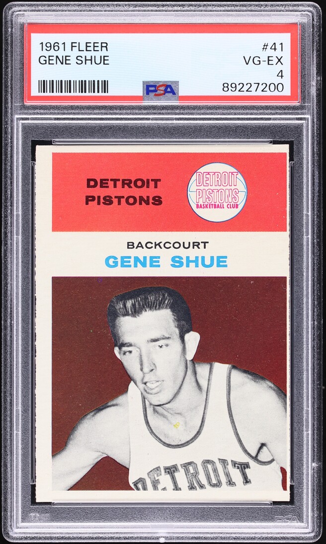 1961 Fleer Basketball Gene Shue #41 PSA 4 VGEX