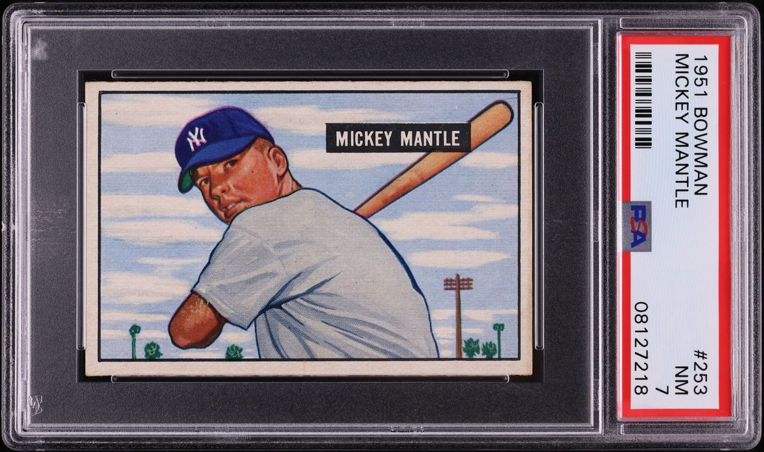 1951 Bowman Mickey Mantle ROOKIE #253 PSA 7 NRMT
