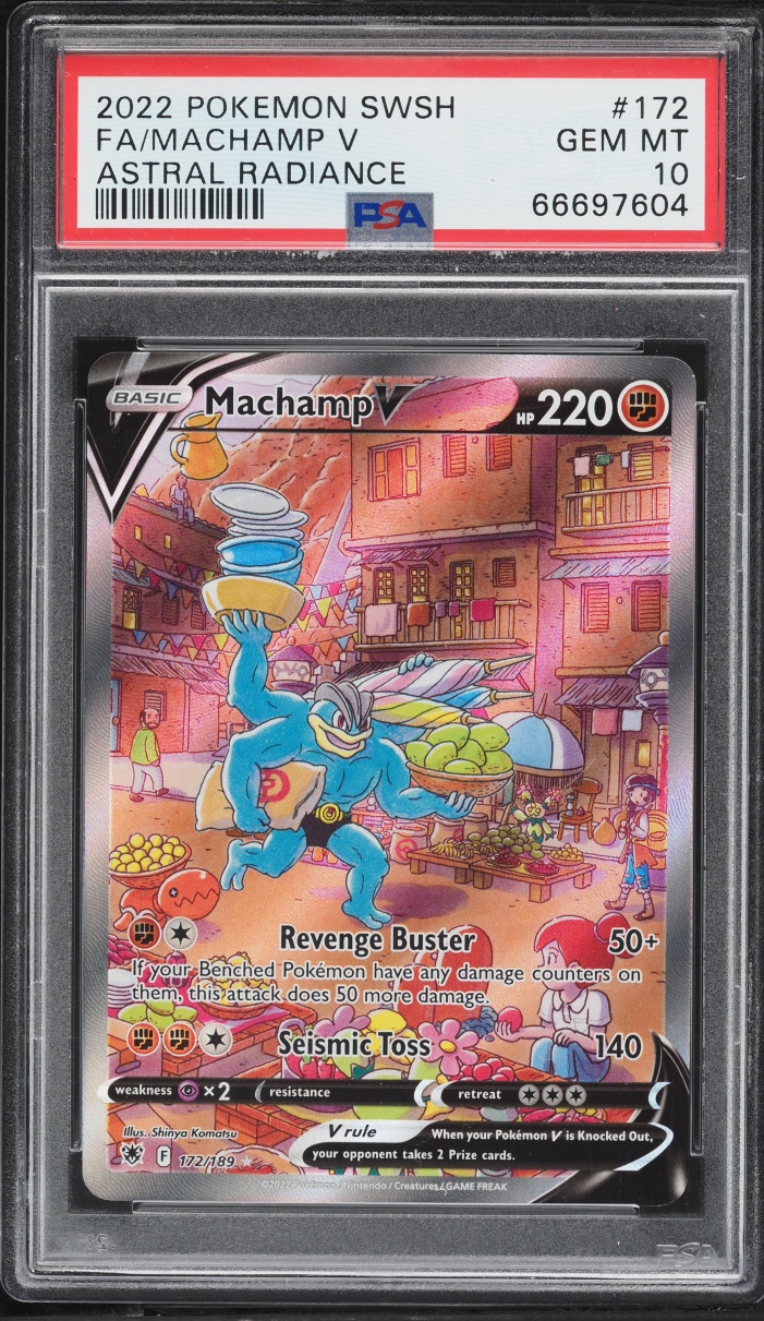 2022 Pokemon Sword & Shield Astral Radiance Alt Art Machamp V #172 PSA 10 GEM MINT