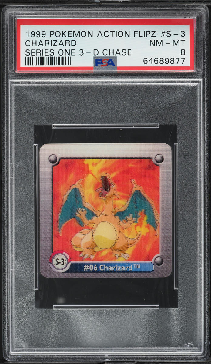 1999 Pokemon Action Flipz Series One 3-D Chase Charizard #S-3 PSA 8 NM-MT