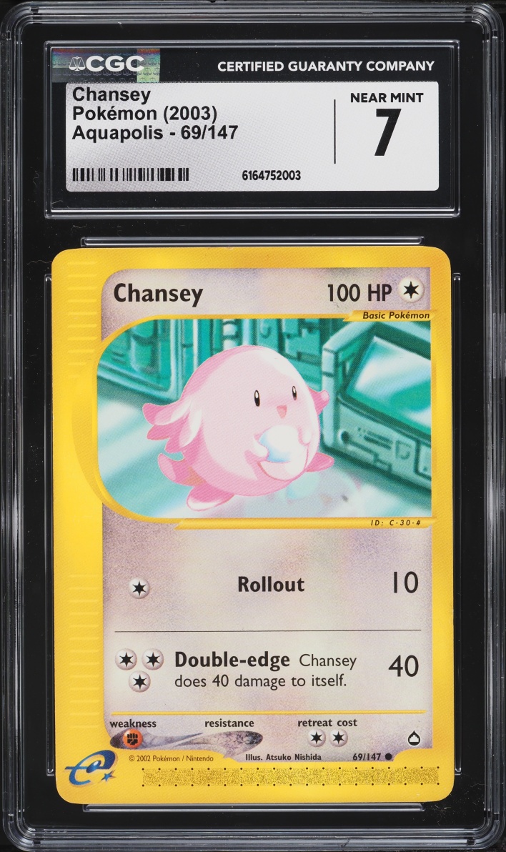 2003 Pokemon Aquapolis Chansey #69 CGC 7 NRMT