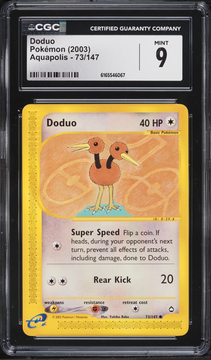 2003 Pokemon Aquapolis Doduo #73 CGC 9 MINT