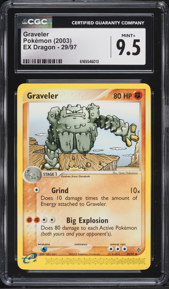 2003 Pokemon EX Dragon Graveler #29 CGC 9.5 MINT+