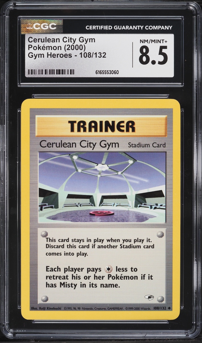 2000 Pokemon Gym Heroes Cerulean City Gym #108 CGC 8.5 NM-MT+