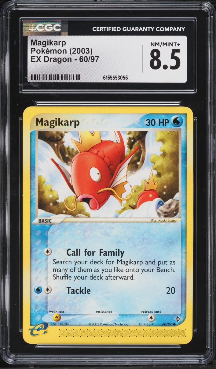 2003 Pokemon EX Dragon Magikarp #60 CGC 8.5 NM-MT+