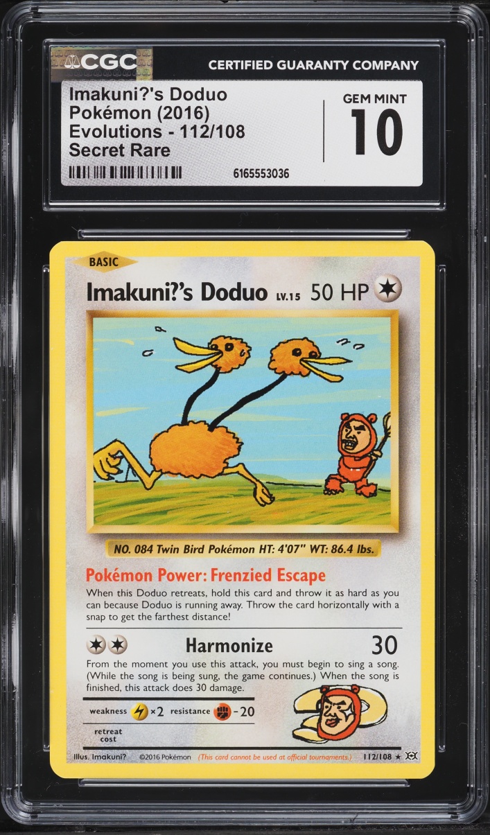 2016 Pokemon XY Evolutions Imakuni?'s Doduo #112 CGC 10 GEM MINT