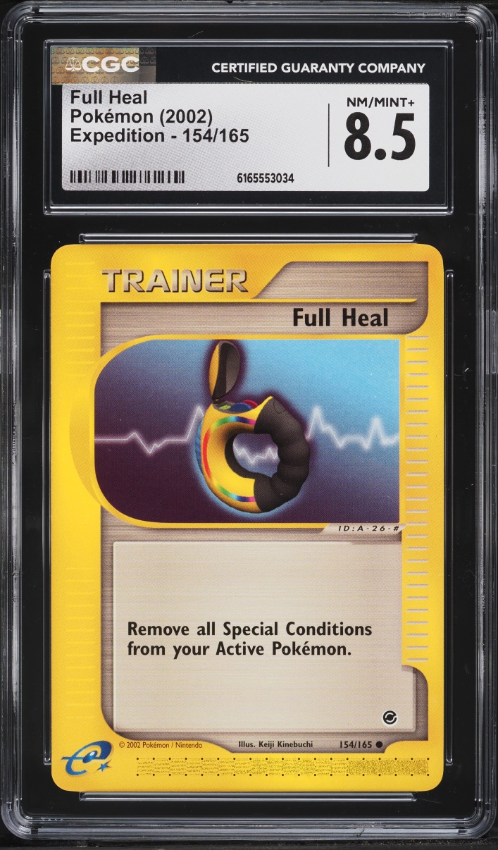 2002 Pokemon Expedition Full Heal #154 CGC 8.5 NM-MT+