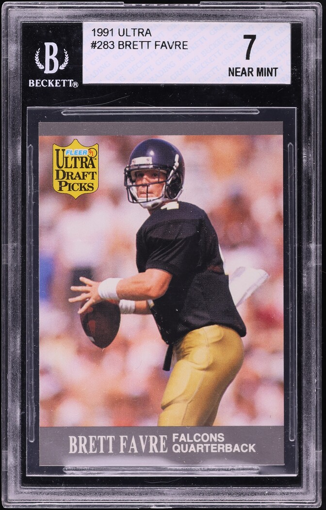 1991 Ultra Football Brett Favre ROOKIE #283 BGS 7 NRMT