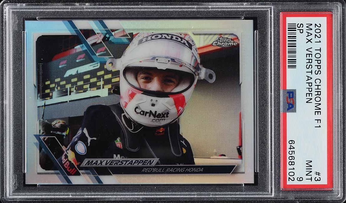 2021 Topps Chrome Formula 1 F1 Max Verstappen SP #3 PSA 9 MINT