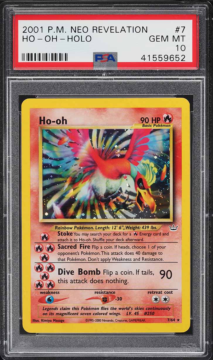 2001 Pokemon Neo Revelation Holo Ho-Oh #7 PSA 10 GEM MINT
