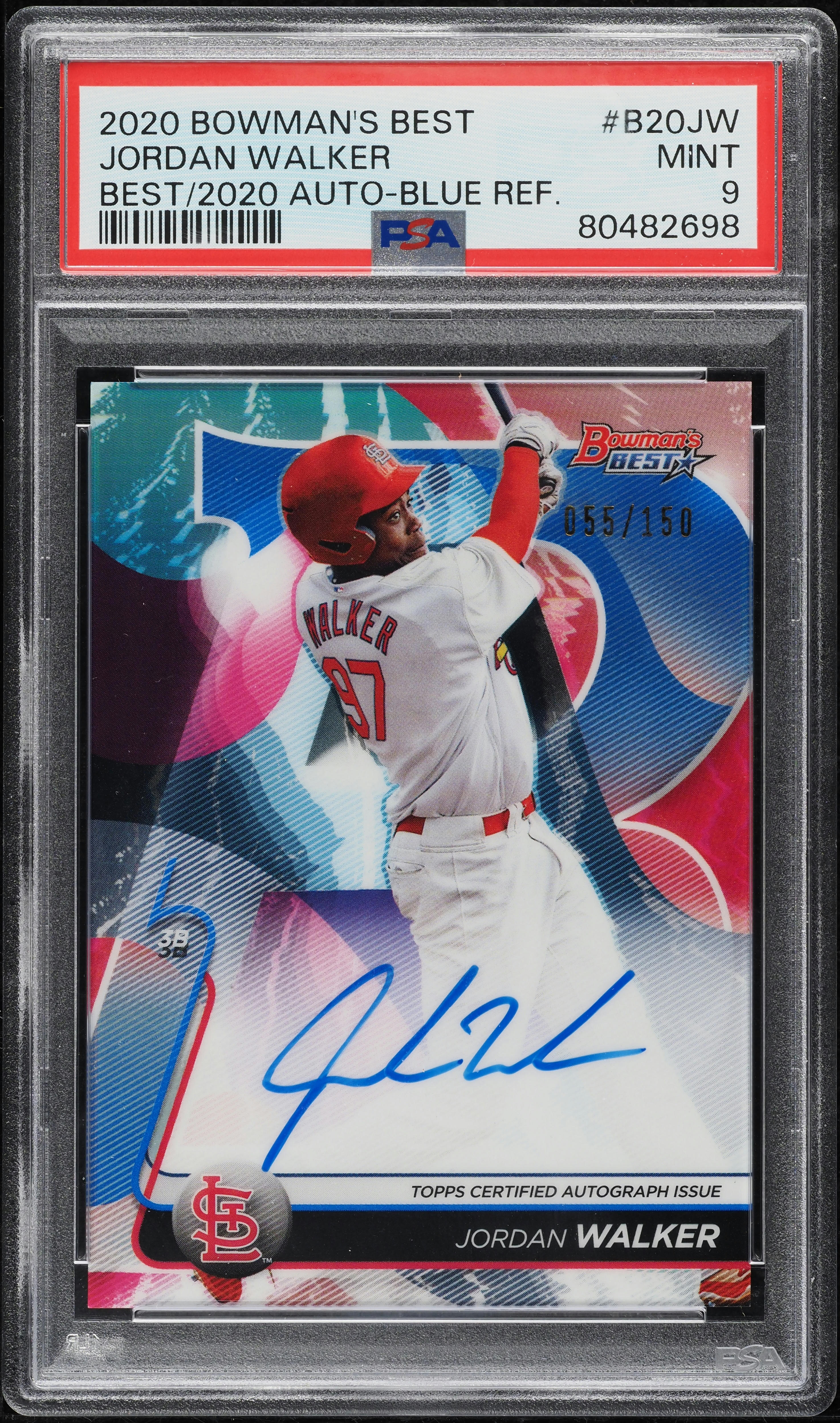 2020 Bowman's Best Of '20 Blue Refractor Jordan Walker