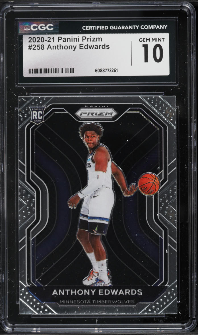 2020 Panini Prizm Anthony Edwards ROOKIE #258 CGC 10 GEM MINT