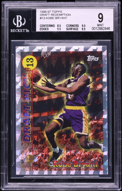 1996 Topps Draft Redemption Kobe Bryant ROOKIE #13 BGS 9 MINT - Photo 1