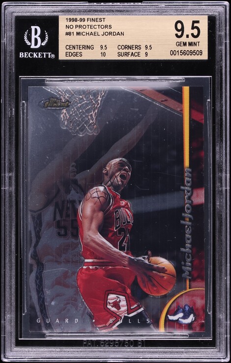 1998 Finest No Protector Michael Jordan #81 BGS 9.5 GEM MINT