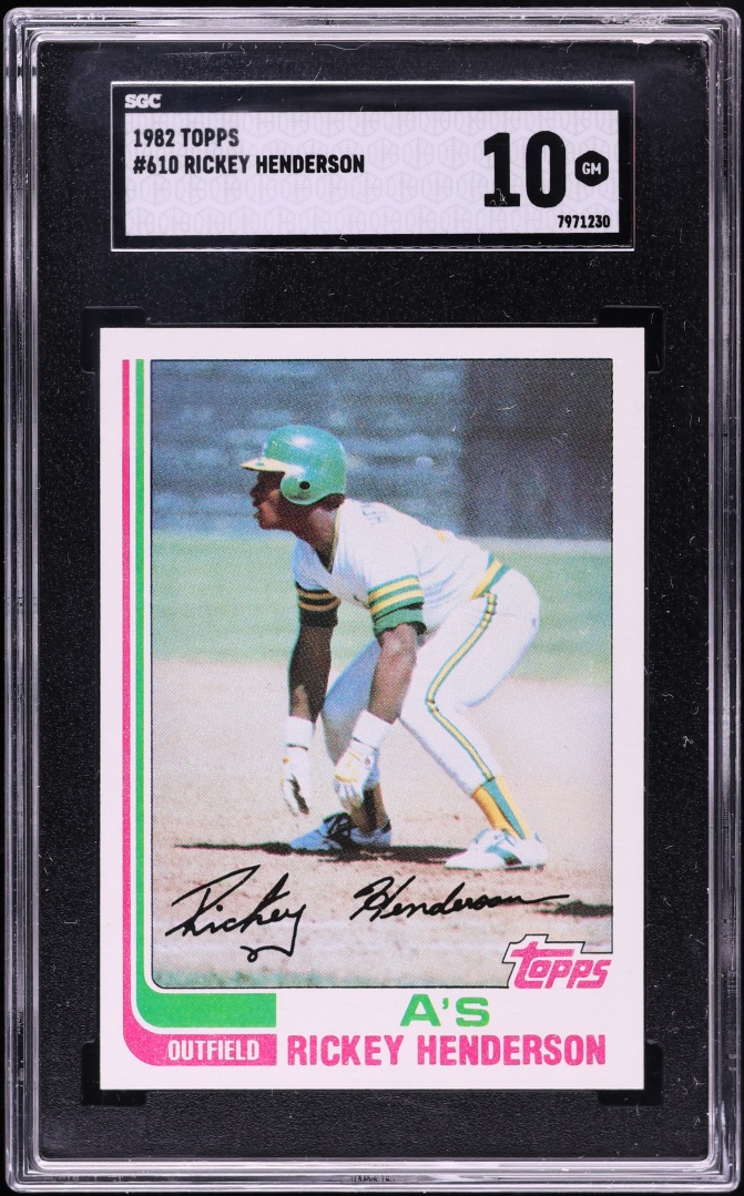 1982 Topps Rickey Henderson #610 SGC 10 GEM MINT
