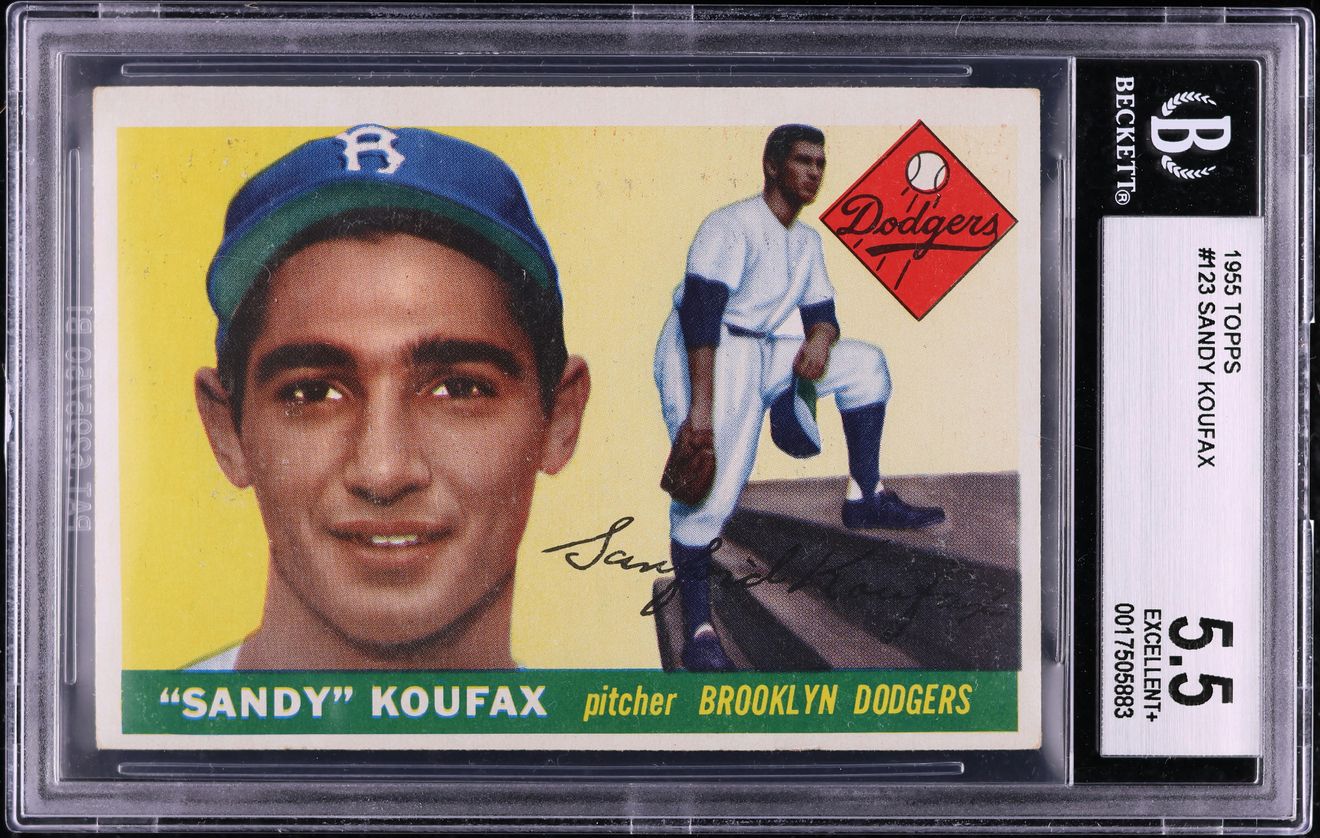 1955 Topps Sandy Koufax ROOKIE #123 BGS 5.5 EX+