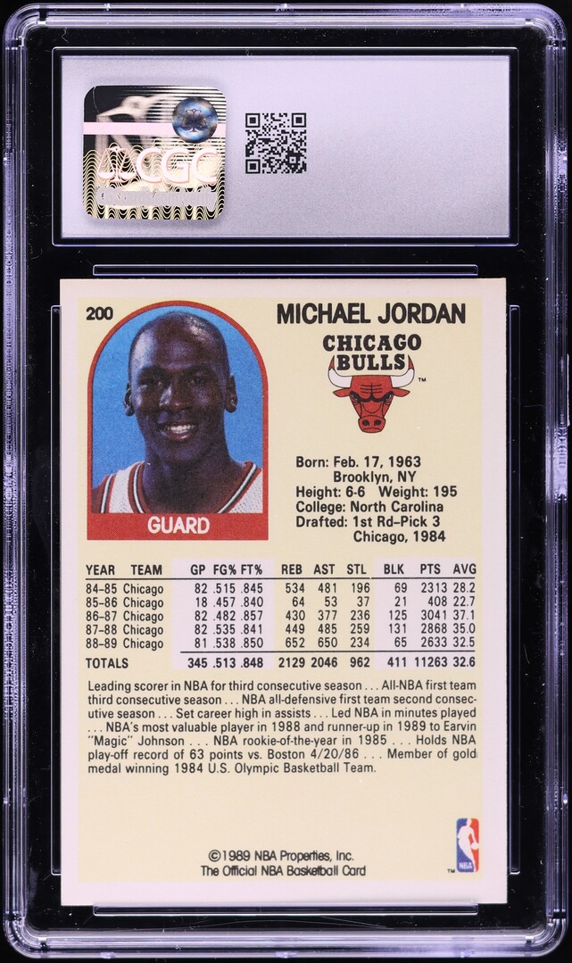 1989 Hoops Michael Jordan #200 CGC 7 NRMT