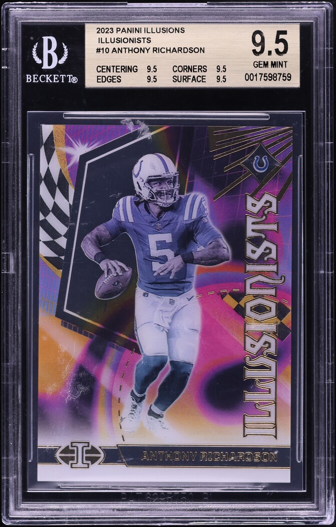 2023 Panini Illusions Illusionists Anthony Richardson ROOKIE #10 BGS 9.5 GEM