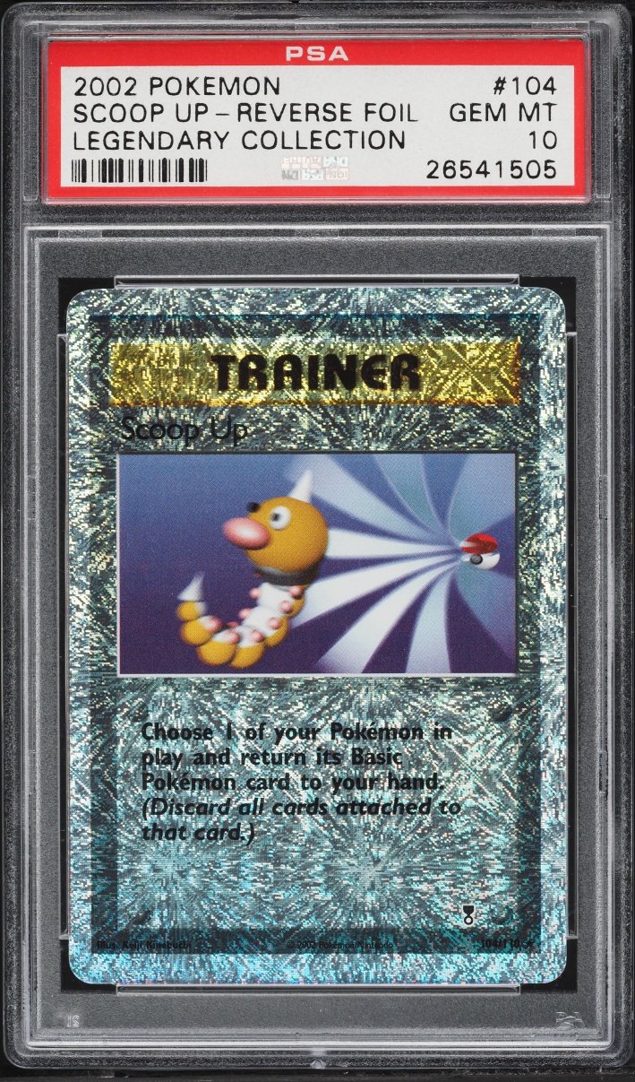 2002 Pokemon Legendary Collection Reverse Holo Scoop Up #104 PSA 10 GEM MINT