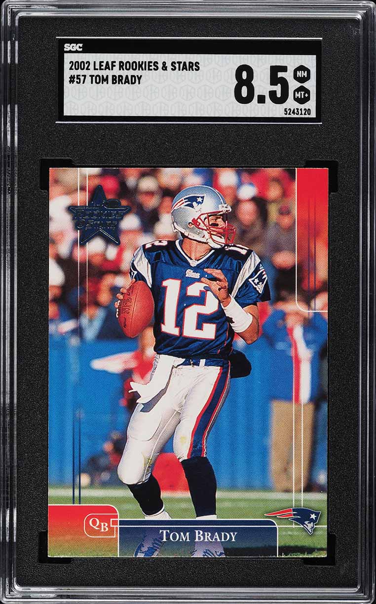 2002 Leaf Rookies & Stars Tom Brady #57 SGC 8.5 NM-MT+