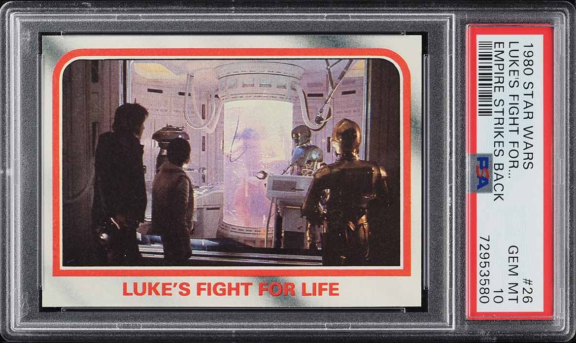 1980 Topps Star Wars Empire Strikes Back Luke's Fight For Life #26 PSA ...