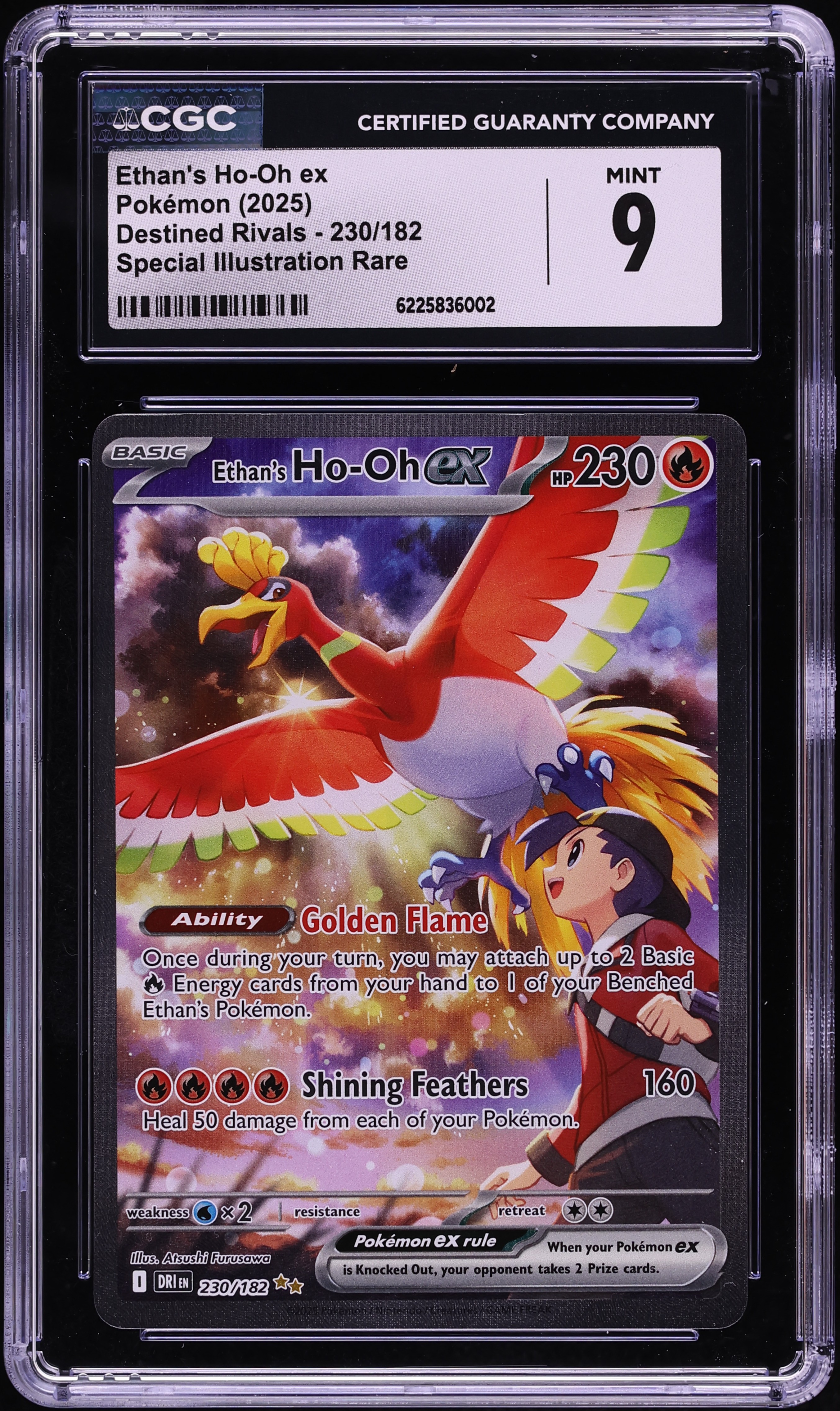 2025 Pokemon Scarlet & Violet Destined Rivals SIR Ethan's Ho-Oh ex #230 CGC 9 MINT