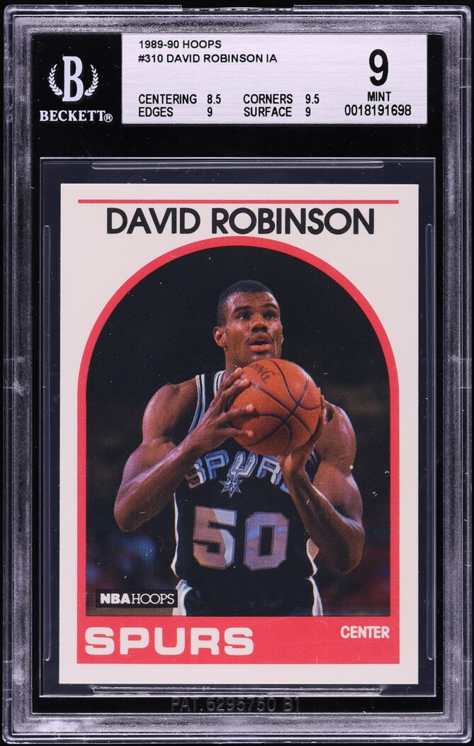 1989 Hoops David Robinson ROOKIE #310 BGS 9 MINT