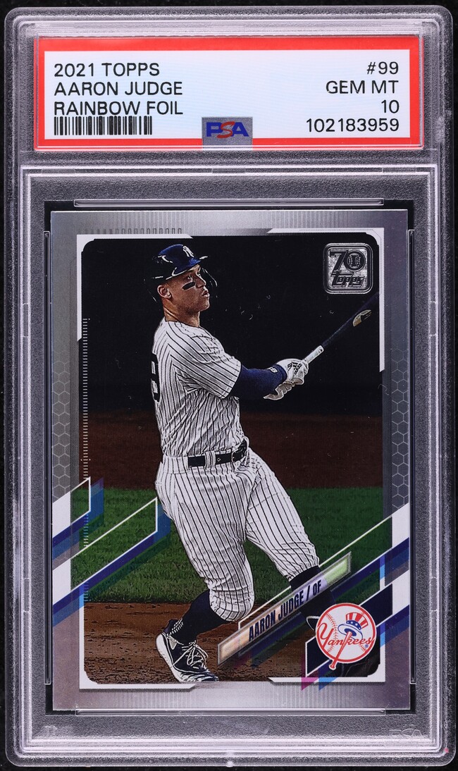 2021 Topps Rainbow Foil Aaron Judge #99 PSA 10 GEM MINT