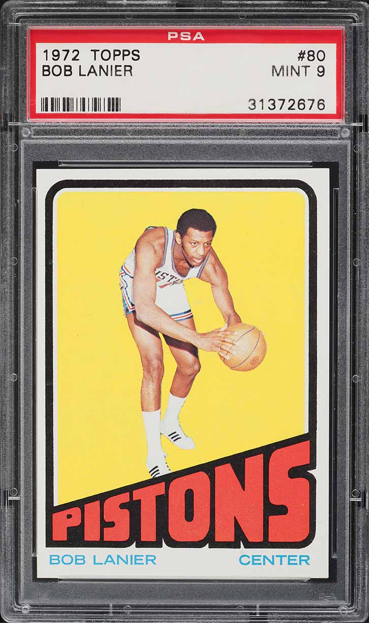1972 Topps Basketball Bob Lanier #80 PSA 9 MINT