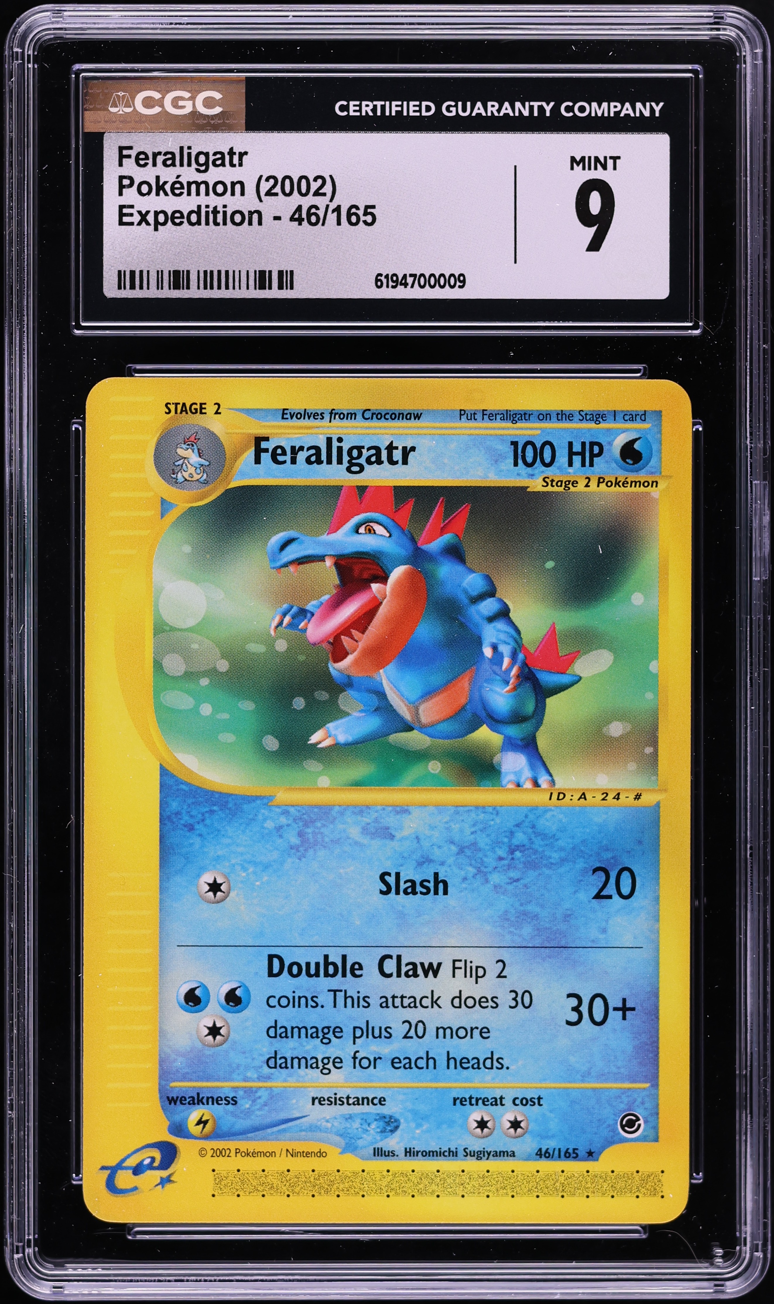 2002 Pokemon Expedition Feraligatr #46 CGC 9 MINT