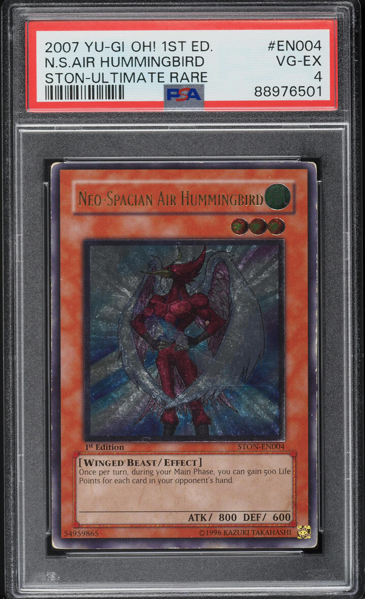 2007 Yu-Gi-Oh! Strike Of Neos 1st Edition Neo-Spacian Air Hummingbird ...
