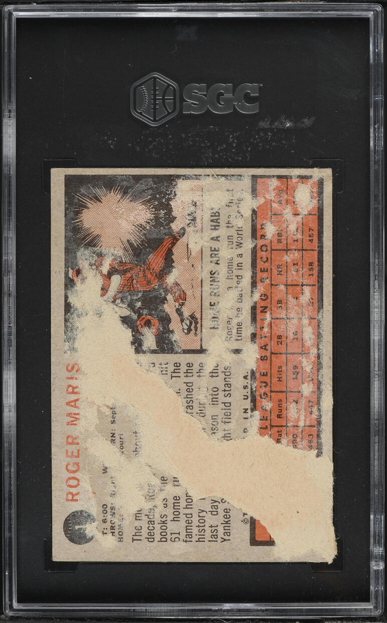1962 Topps Roger Maris #1 SGC AUTH