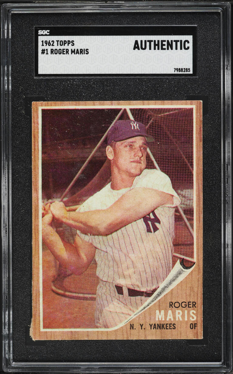 1962 Topps Roger Maris #1 SGC AUTH