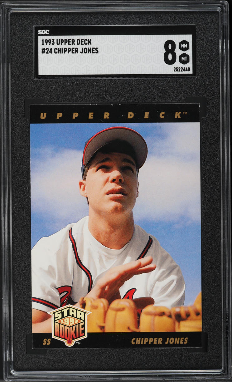 1993 Upper Deck Chipper Jones ROOKIE #24 SGC 8 NM-MT