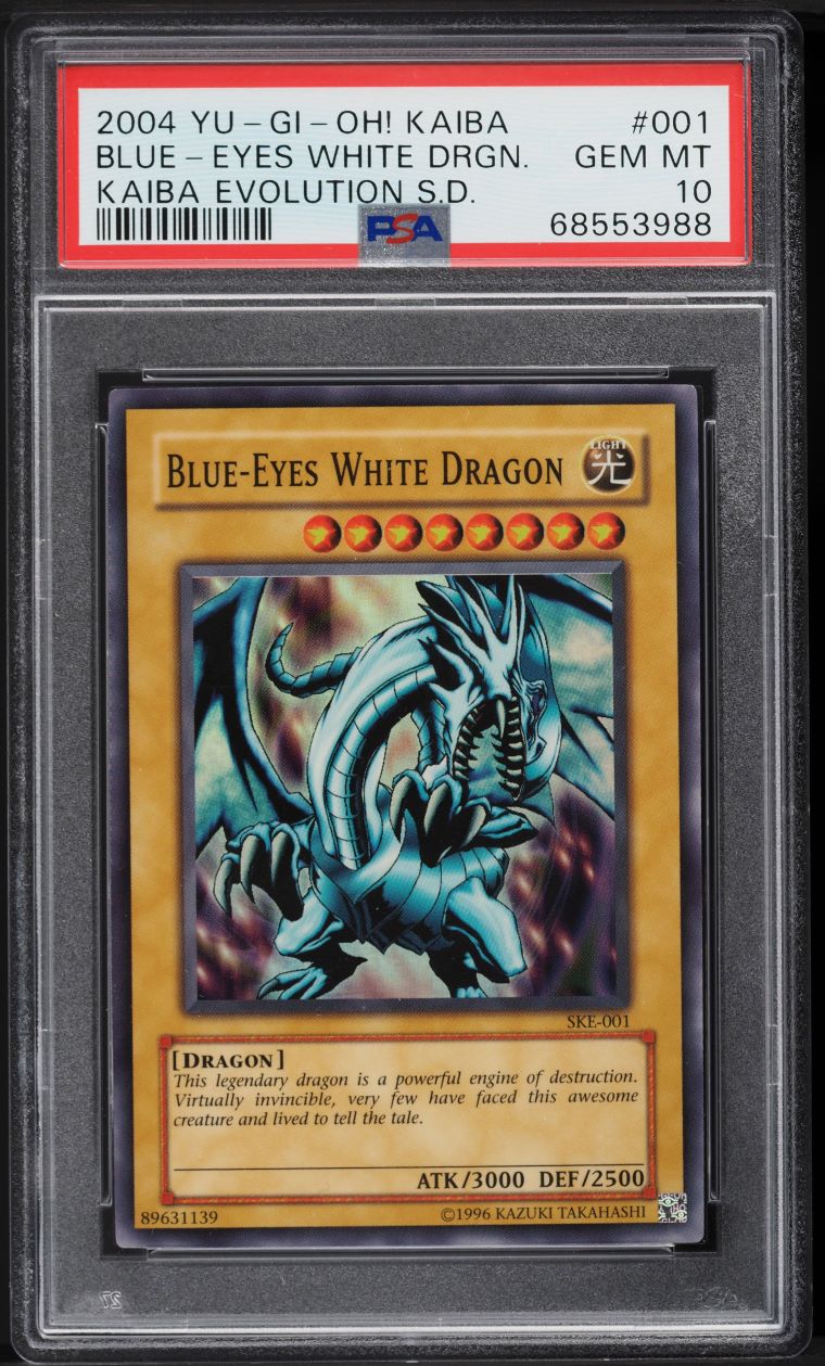 2004 YuGiOh! Starter Deck Kaiba Evolution BlueEyes White Dragon PSA