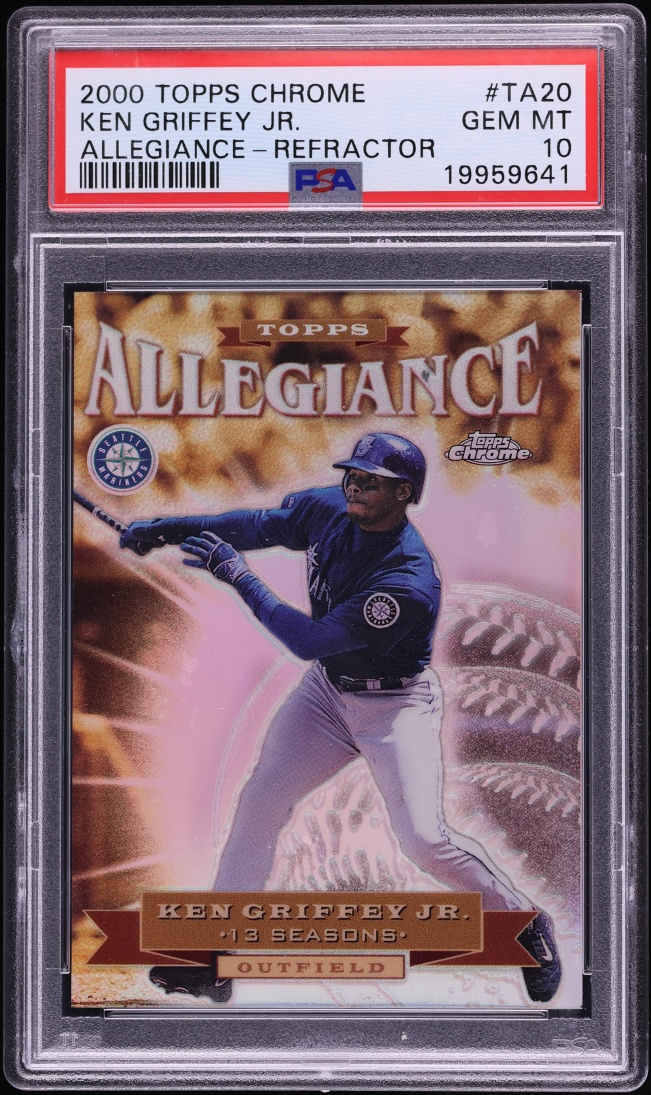 2000 Topps Chrome Allegiance Refractor Ken Griffey Jr. /100 #TA20 PSA 10 GEM MINT