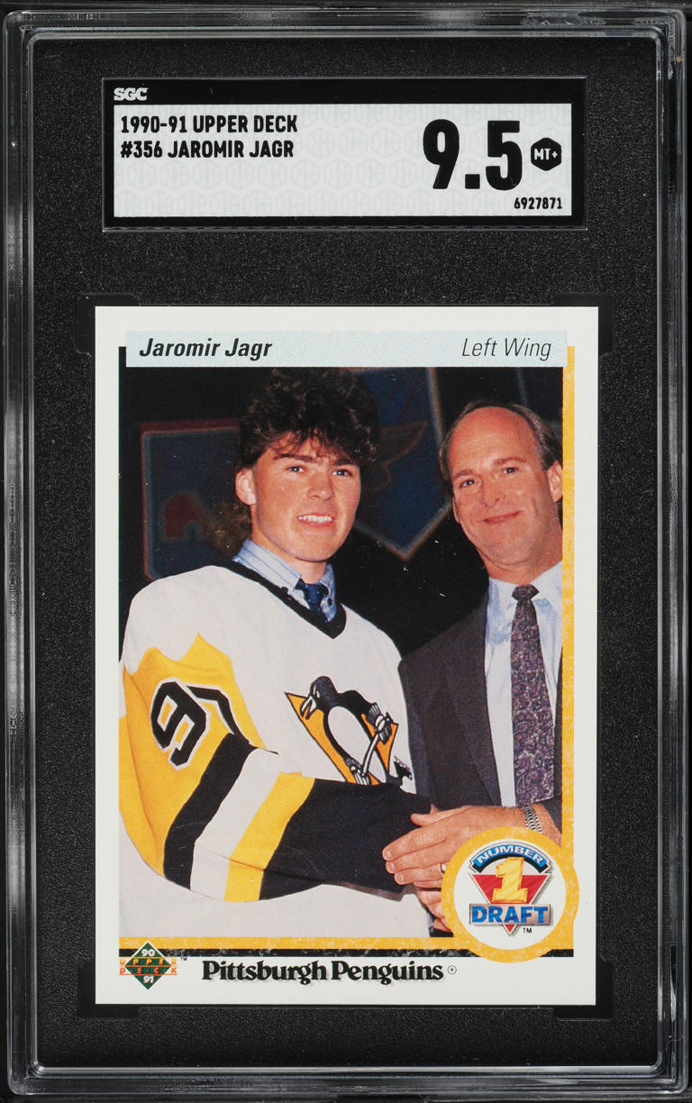 1990 Upper Deck Hockey Jaromir Jagr ROOKIE #356 SGC 9.5 MINT+