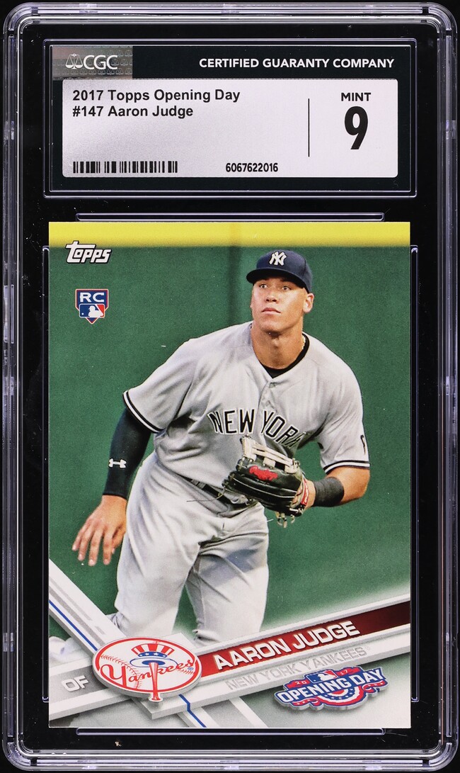 2017 Topps Opening Day Aaron Judge ROOKIE #147 CGC 9 MINT