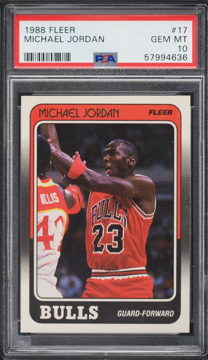 1988 Fleer Basketball Michael Jordan #17 PSA 10 GEM MINT